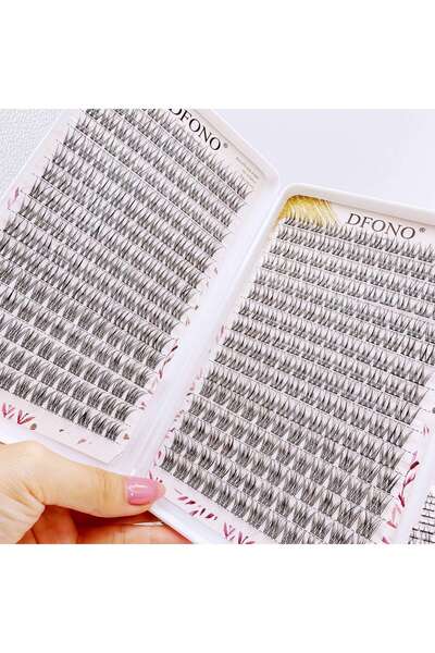 Choice 384 رموش صناعية ناعمة وخفيفة على شكل ذيل السمكة - قابلة لإعادة الاستخد...