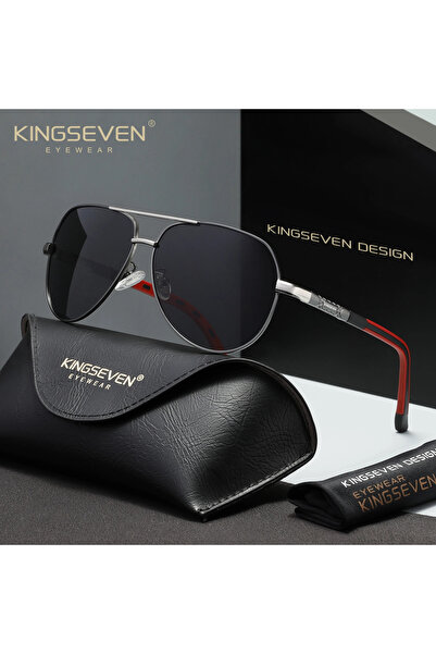 choice2 نظارات شمسية مستقطبة من الألومنيوم من ماركة KINGSEVEN باللون الرمادي ...