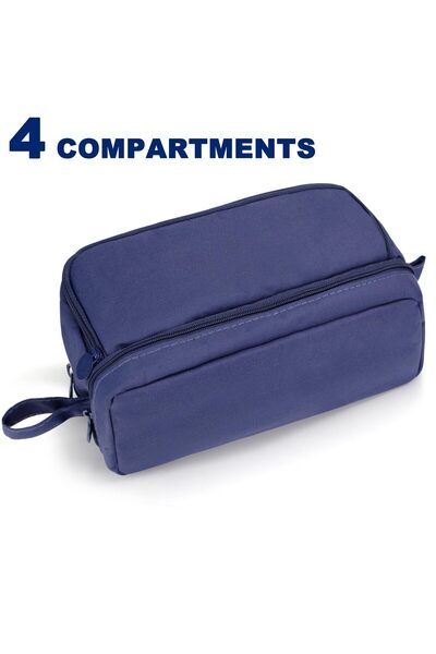 Choice3 Navy Large-Capacity Portable Pencil Case Minimalist Multi-Compartment...
