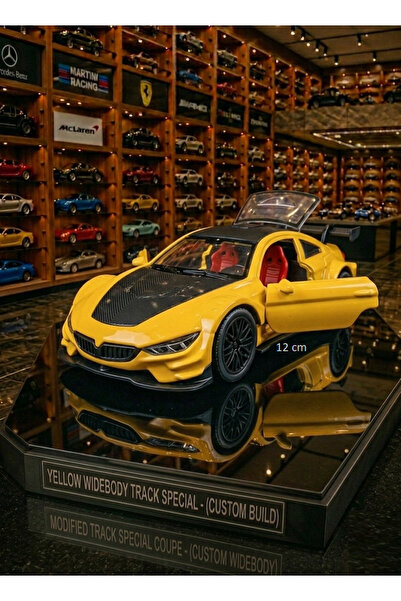OYUNCAKSAHİLİ Bmw M4 Sport Metal Araba 12X5cm Kapılar ve Bagaj Camı Açılır Ko...