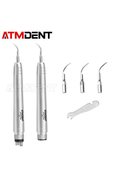 Choice 4 Holes Dental Ultrasonic Air Scaler with 3 Tips Tooth Calculus Remove...