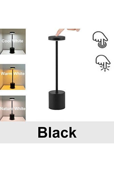 Choice Black MULTI LED Classic Table Lamp USB Rechargeable Night Light Steple...