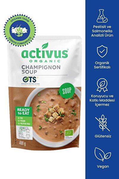OTS Organik Organik Mantar Çorbası 400g (Organik Sertifikalı, Pestisit Analizli)