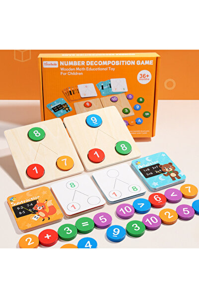 Choice Math Toys Kids Math Early Education Teaching Aids Wooden Digital Decom...