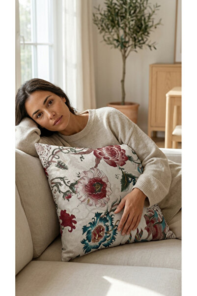 Marielouhome Set de 2 huse de pernă 45x45 cm, țesătură Panama imprimată digit...