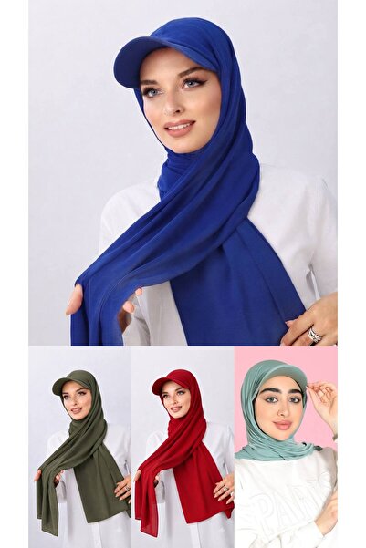 ALDAIYR 4 Şapkalı Boneli Hazır Şal Hijab SANDY