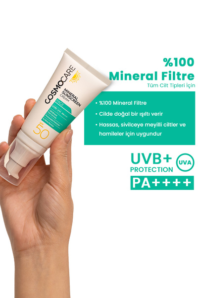 Cosmocare Mineral Sunscreen, 100% Mineral Filter, Spf50, Pa++++, 50ml