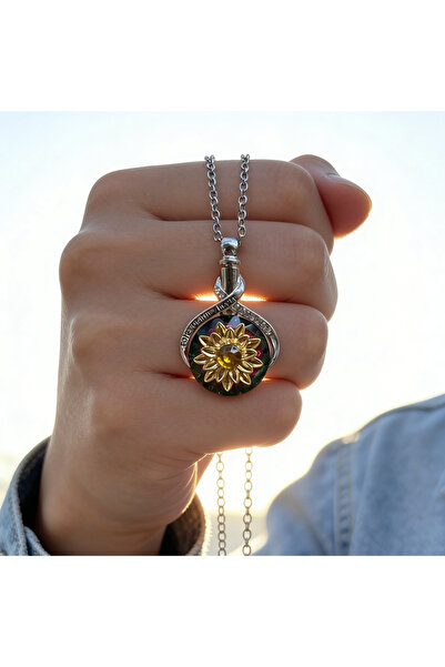 Choice Sunflower Urn Pendant Necklace Keepsakes Cremation Jewelry for Ashes N...