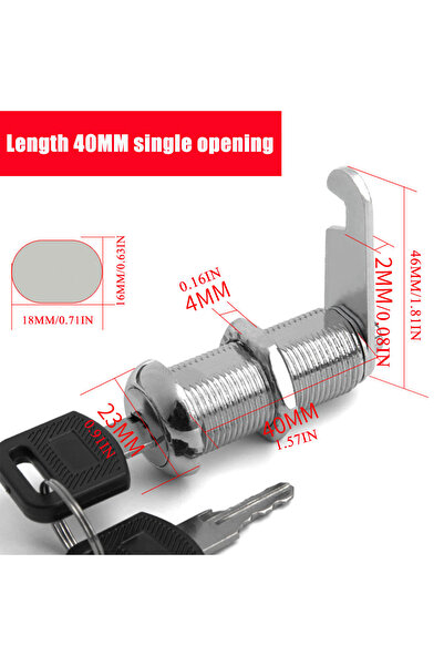 Choice No 40mm Single Unlock Set,1 Pack Keyed Alike 25,30,35,40mm Cam Locks S...