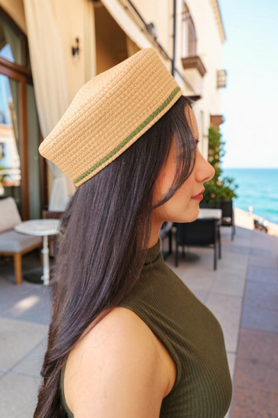 KAAN HOME Handmade Jute Straw Look French Beret Women's Hat Beret – Four Seas...