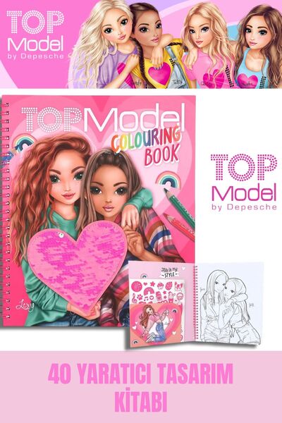 TOYFEST TOPModel - كتاب تلوين بتصميم الترتر، 40 نموذجًا للتصميمات الإبداعية، ...