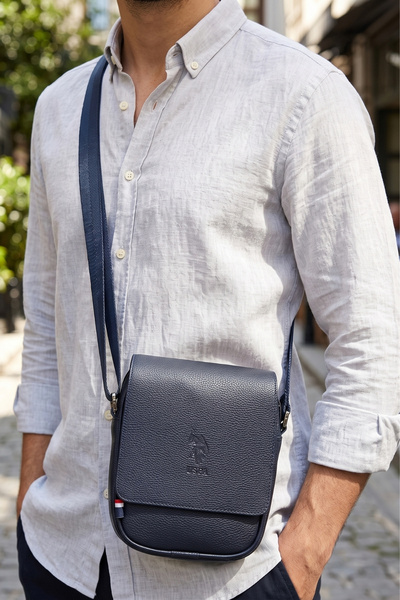 U.S. Polo Assn. Us Polo Ass 8430 Men's Shoulder Bag Messenger Bag Navy Blue