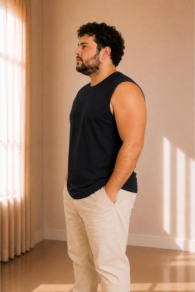 sngl tekstil Men's Oversize Zero Sleeve T-Shirt S-M-L-Xl-2Xl