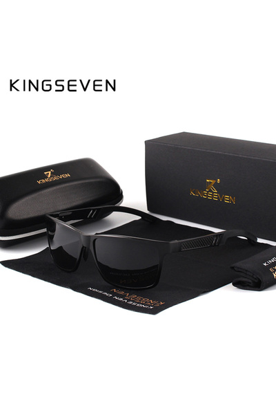 Choice8 Original Black Gray KINGSEVEN Men's Polarized Sunglasses Full Frame A...