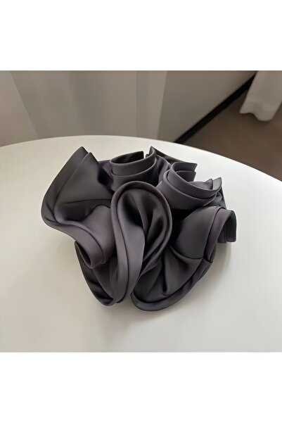 Choice1 5 grey Korean Big Hair Tie Ribbon Scrunchies Satin Elastic Hair Band ...