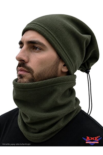 AXE SPORTSWEAR مجموعة من 2 طوق رقبة من الصوف الحراري برباط يمكن أن يصبح قبعة ...