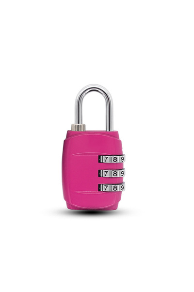 Choice1 rose Red 3 Dial Digit Password Lock Combination Suitcase Luggage Meta...