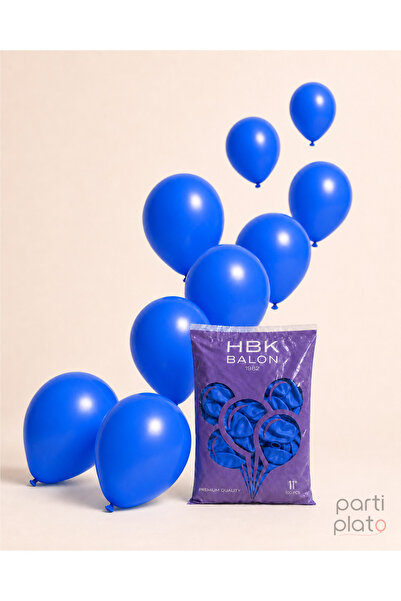 HBK Balon بالون باستيل 11 بوصة Hbk أزرق غامق 100 قطعة