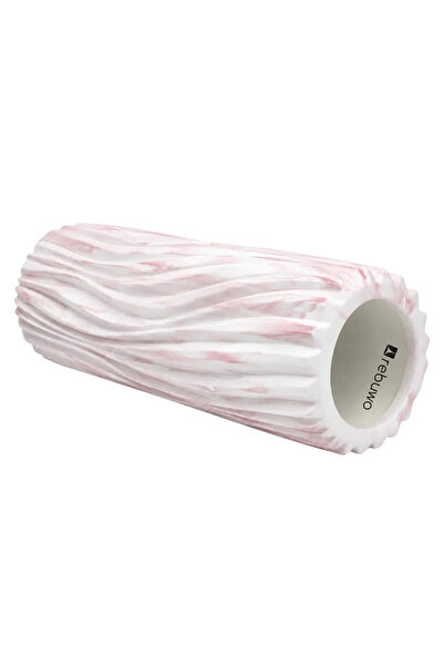 Rebuwo EVA Foam Roller Pembe Beyaz Desenli