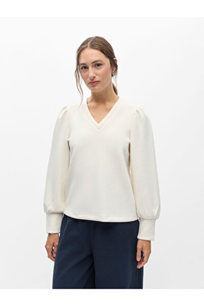 Object Pullover V-Neck Puff Sleeve