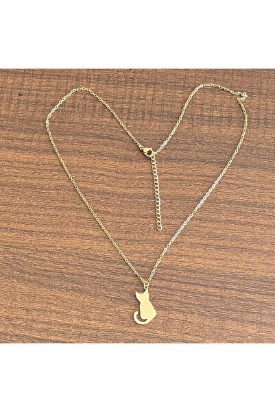 Choice gold color Stainless Steel Elegant Cat Pendant Necklace, Hypoallergeni...