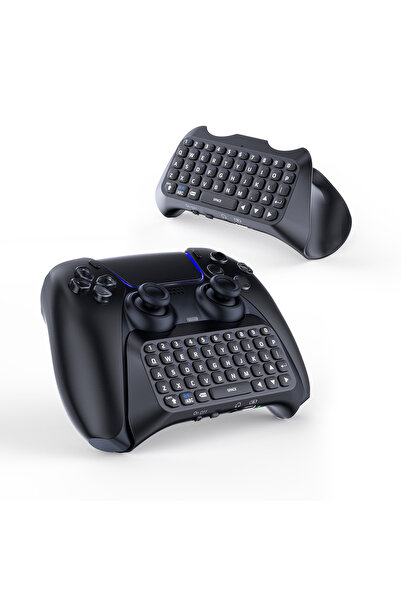 Choice1 لوحة مفاتيح لاسلكية محمولة سوداء P5121 لوحدة تحكم PS5 مع مكبر صوت مدم...