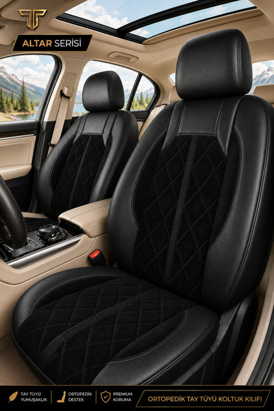 TROBUS Honda Civic FD6 2006-2011 Uyumlu Altar Serisi Tay Tüyü Siyah Premium K...