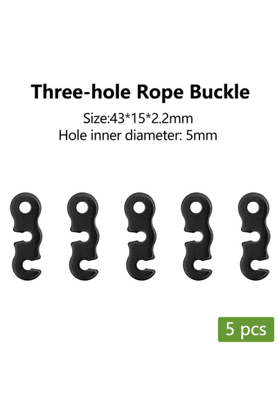 Choice Black 5pcs 5/10pcs Adjustable Tent Rope Buckle Aluminum S-type Wind Co...