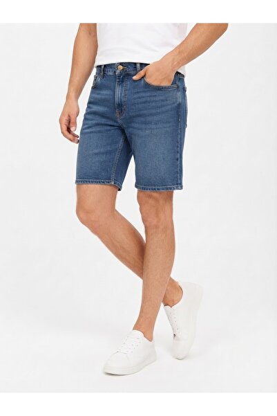 MODA NAZAN Erkek Denim Bermuda Günlük Rahat Kesim Jean Kot Şort