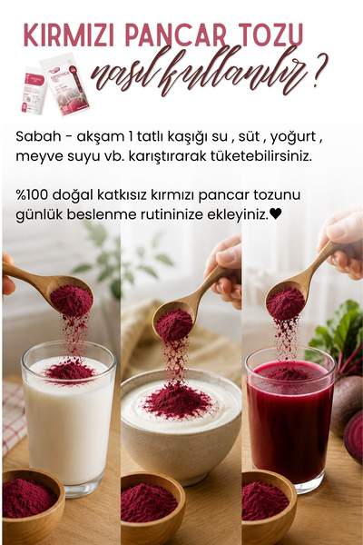 Annemeli KIRMIZI PANCAR TOZU 250 GR - %100 DOĞAL KATKISIZ KORUYUCUSUZ ÖĞÜTÜLMÜŞ KIRMIZI PANCAR TOZU
