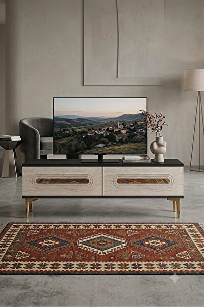 cnyr TSA1220ATG - RANYTV120 TV STAND, TV SEHPASI ANTRASİT - TRAVERTEN - GOLD ...