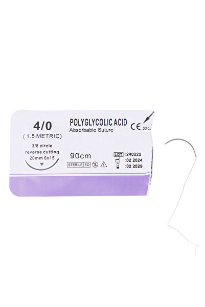Choice1 A3 Absorbable Suture Thread Pet Dog Specific PGA 90CM With Needle 2-0...