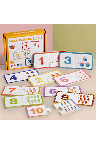 Choice Matching Puzzle Wooden Number Matching Puzzle Toys Montessori Early Ed...