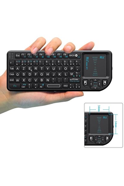 Choice French Keyboard Rii X1 2.4GHz Mini Wireless Keyboard English/ES/FR Key...