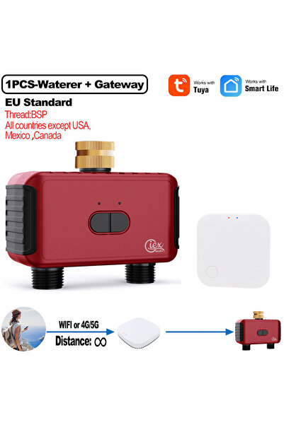 choice2 1PCS-Valve-HUB-EU WIFI ZIGBEE Smart 2 Zone Watering Timer Garden Auto...