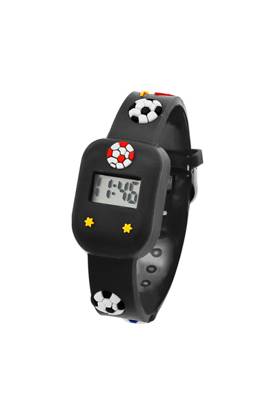 Choice Black Children's Sports Watch Simple and Personalized Cartoon Football...
