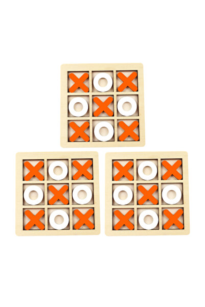 Choice NB1255C5-Orange 3pcs Montessori Play Game Wooden Toy Mini Chess Intera...