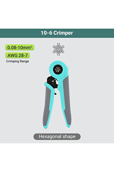 Choice1 10-6 Crimper Ferrule Crimping Tools Kit Mini Ratchet Wire Crimper For...