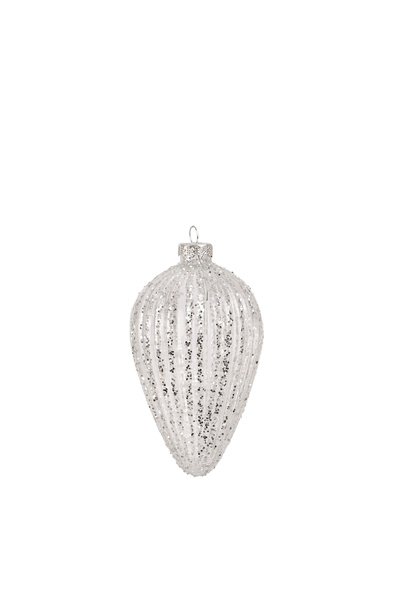 Yargıcı Oval Cam Ağaç Süsü(13x7 Cm)