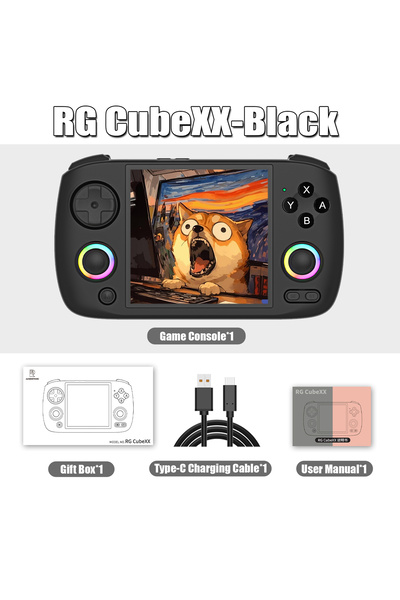 Choice 64G(5K Games) Black ANBERNIC RG CubeXX Handheld Game Console 3.95” 720...