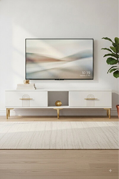 cnyr TSA1515B - İDATV150 TV STAND, TV SEHPASI BEYAZ 150CM