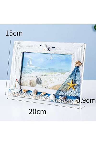 Choice1 h Ocean Photo Frame Summer Shell Seabird Wooden Supply Mediterranean ...