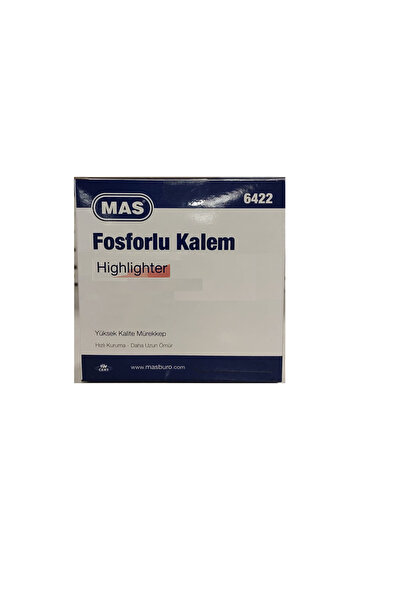 Fosforlu Kalem (İşaret Kalemi) Pastel Sarı 6422 (12 Li Paket)