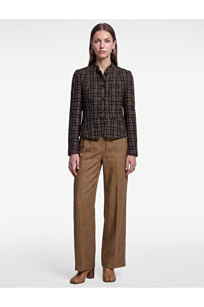 Koton High Waist Linen Look Wide Leg Pants