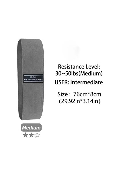 Choice ZD04-M Basic Fabric Resistance Hip Booty Bands Glute Squat Circle Stre...