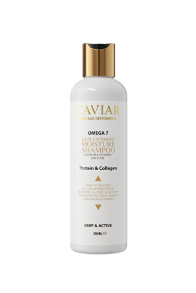 Caviar Omega 7 Replenishing Moisture Shampoo - Protein & Collagen, 250ml