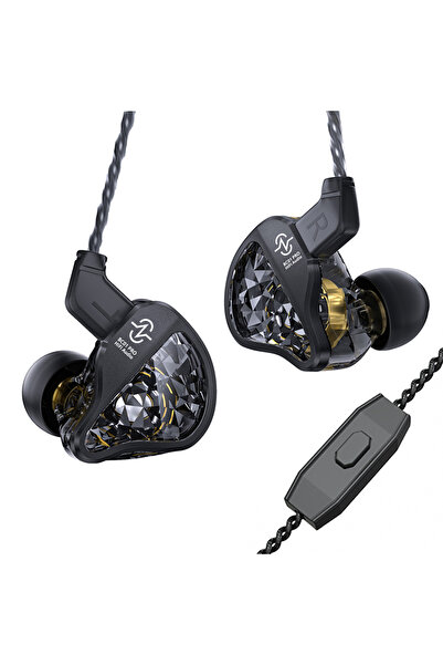Choice Black with mic CCZ BC01 PRO DD&BA Hybrid Wired Headphones In-ear Monit...