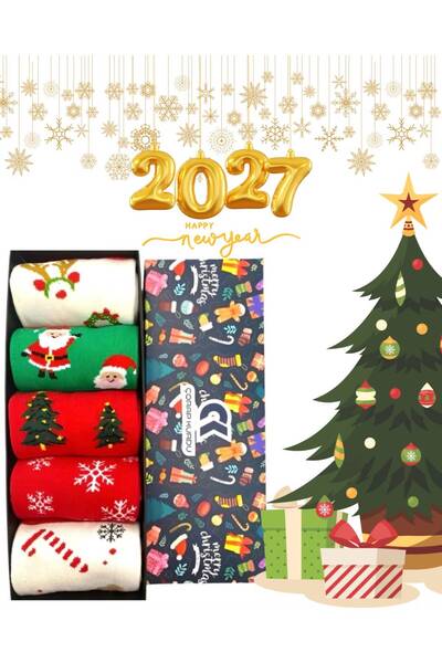 H&N Socks 5-Piece Christmas Special Boxed Unisex Socks Set