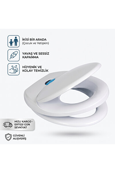 Store Klozet Kapağı Çocuk & Yetişkin Beyaz Renk - 058