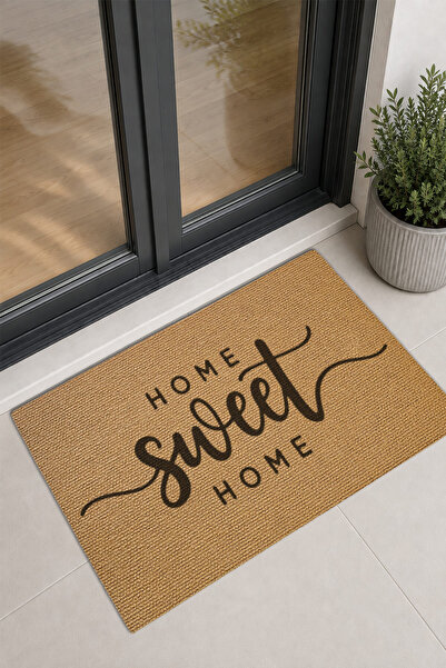Kapı Önü Halı Paspas "Home Sweet Home" Yazılı